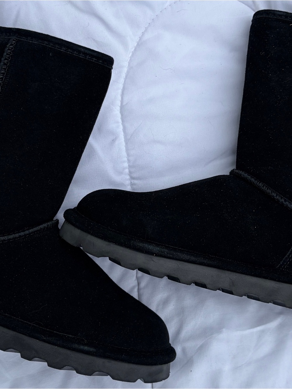 BearPaw Black Suede Classic Winter Boots
